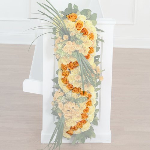 Raquette Pew Decorations - DIY Wedding Flowers and Flower Recipes