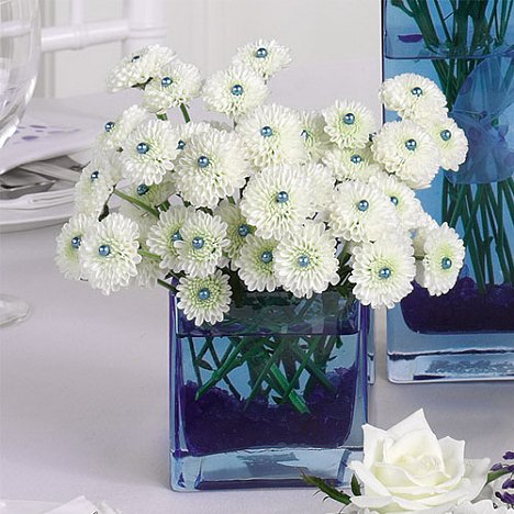 Blue Flower Vase Centerpiece