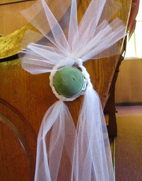 Double Layer Tulle Pew Bow