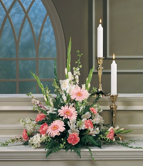 Classic Triangle Church Flower Arrangement - Flower Magazine